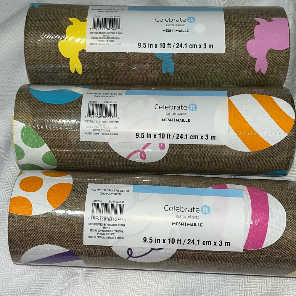 Celebrate It Easter Non-Wired Polyester Mesh New‎ in Package